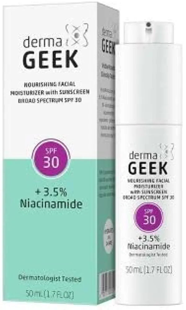 (3 pack) Derma Geek 30 SPF + 3.5% Niacinamide. 1.7 FL. OZ. (50 ml)