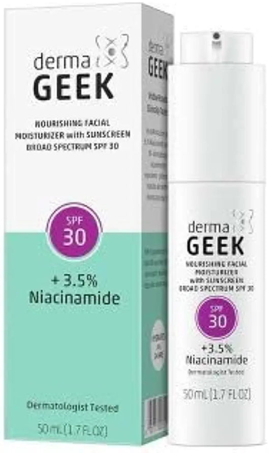 (3 pack) Derma Geek 30 SPF + 3.5% Niacinamide. 1.7 FL. OZ. (50 ml)