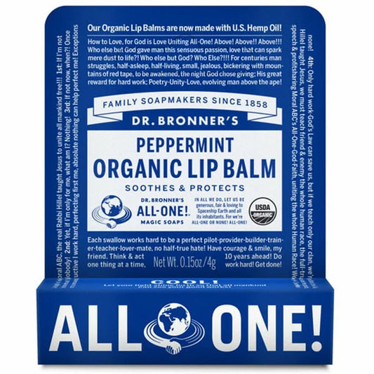 (2 pack) Dr. Bronner's Peppermint Organic Lip Balm